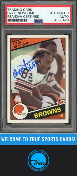 1984 Topps #58 Ozzie Newsome Auto (Blue Ink) - PSA Authentic (5420)