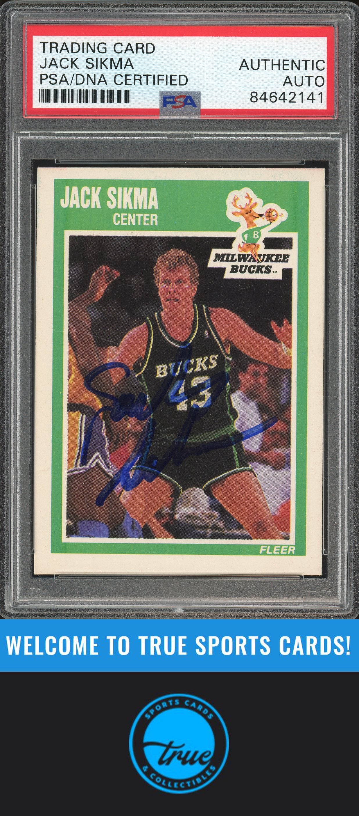 1989-90 Fleer #91 Jack Sikma Auto PSA Authentic (2141)