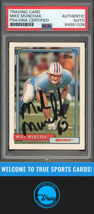 1992 Topps #123 Mike Munchak Auto PSA Authentic (1038)