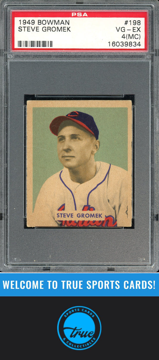 1949 Bowman #198 Steve Gromek PSA 4 (MC)