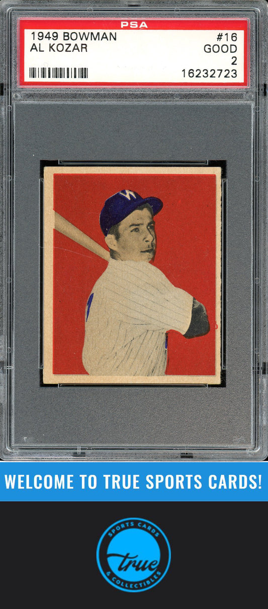 1949 Bowman #16 Al Kozar PSA 2