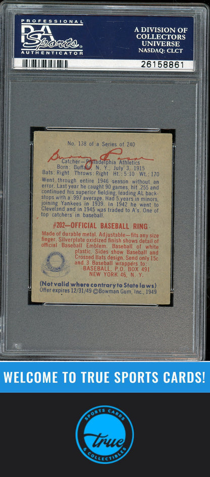 1949 Bowman #138 Warren "Buddy" Rosar PSA 4.5