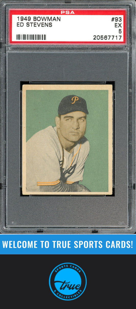 1949 Bowman #93 Ed Stevens PSA 5