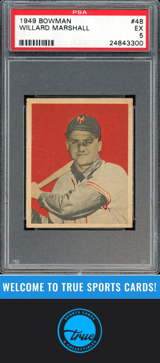 1949 Bowman #48 Willard Marshall PSA 5