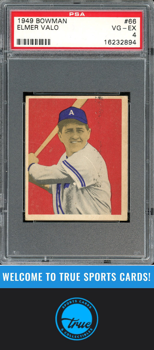 1949 Bowman #66 Elmer Valo PSA 4