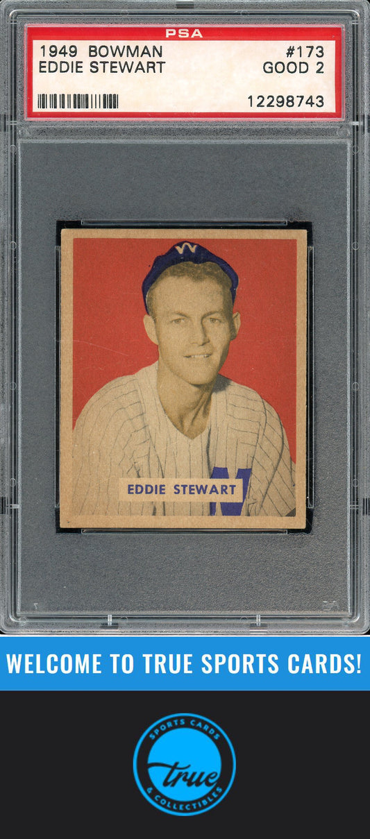 1949 Bowman #173 Eddie Stewart PSA 2