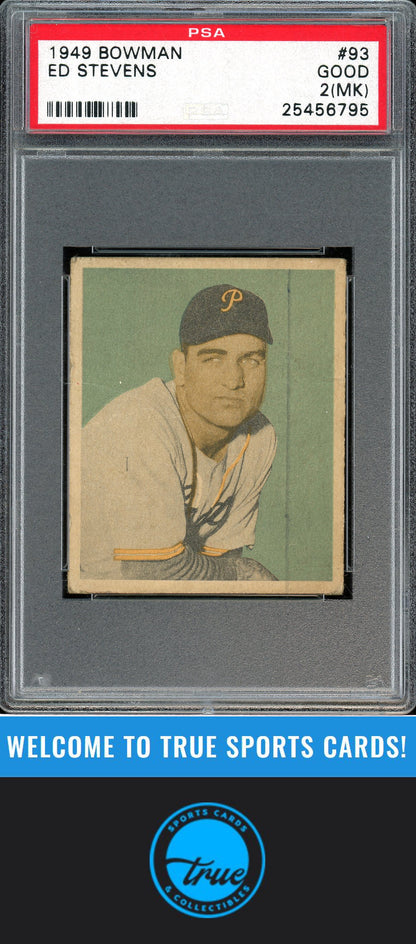 1949 Bowman #93 Ed Stevens PSA 2 (MK)