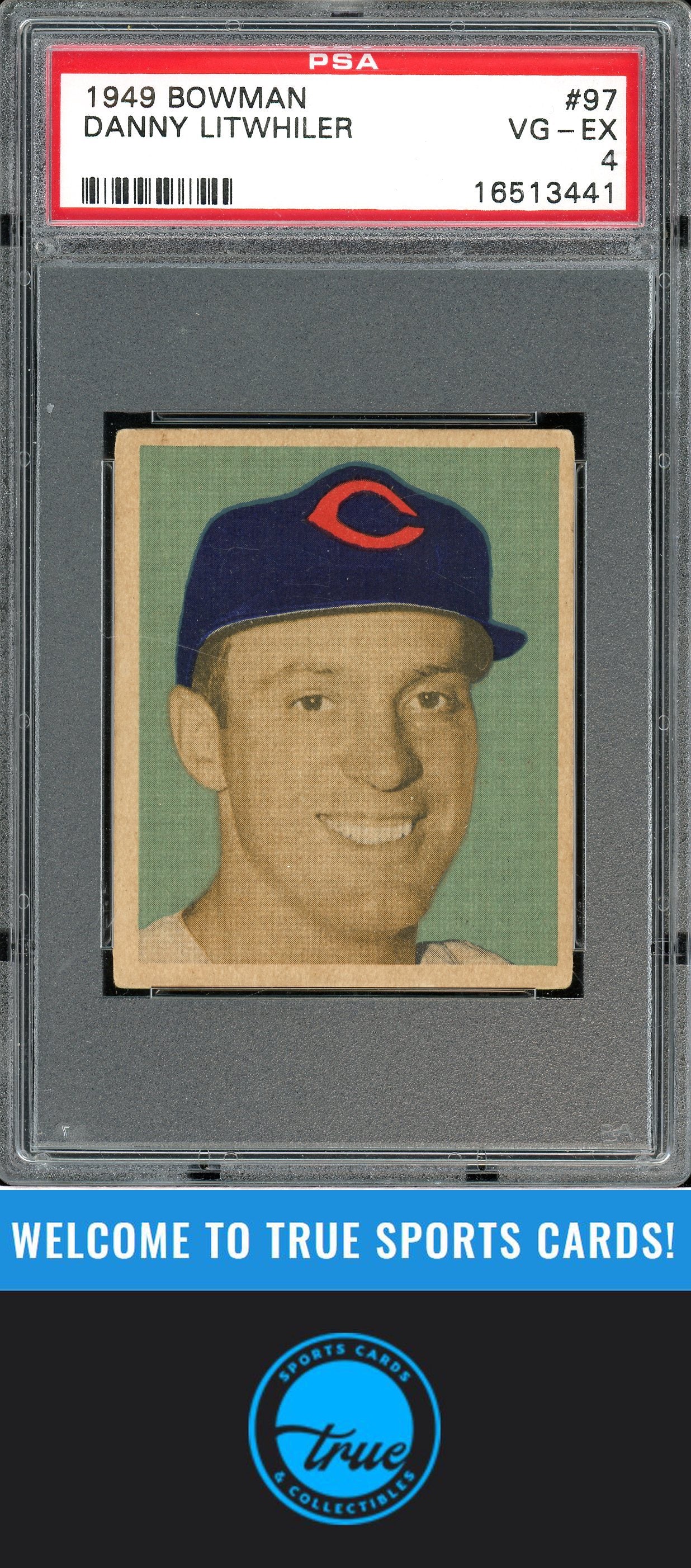 1949 Bowman #97 Danny Litwhiler PSA 4