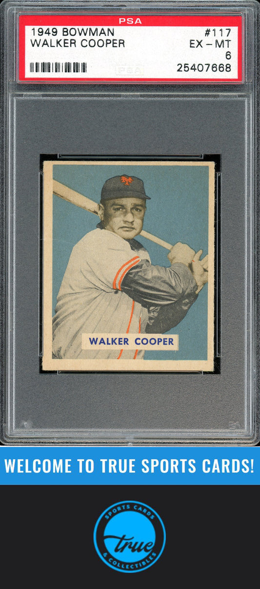 1949 Bowman #117 Walker Cooper PSA 6