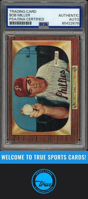 1955 Bowman #110 Bob Miller Auto PSA Authentic (2676)
