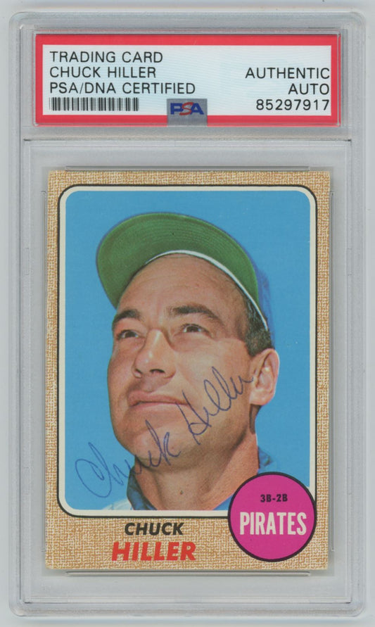 1968 Topps Chuck Hiller Auto - PSA/DNA Authentic (7917)