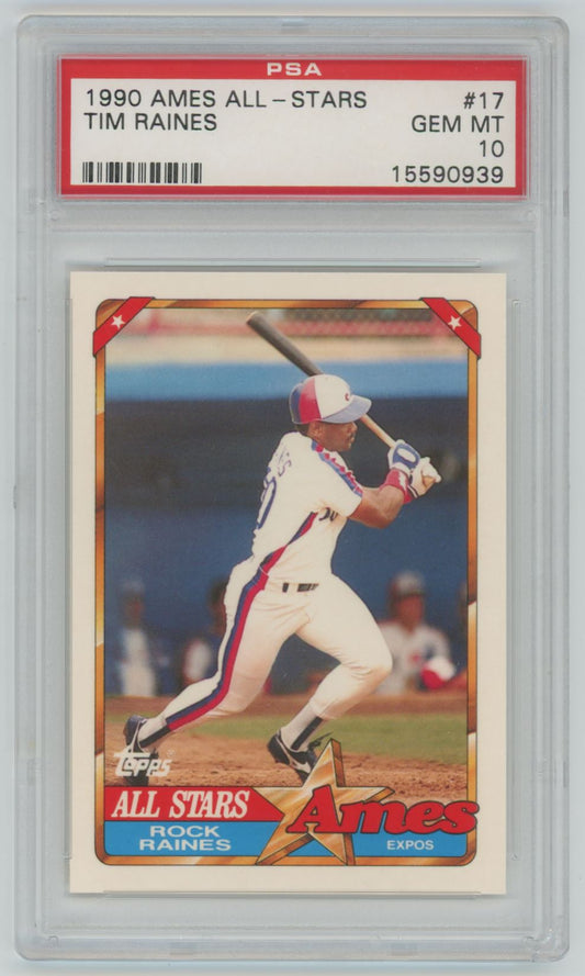 1990 Ames All-Stars Tim Raines #17 - PSA 10