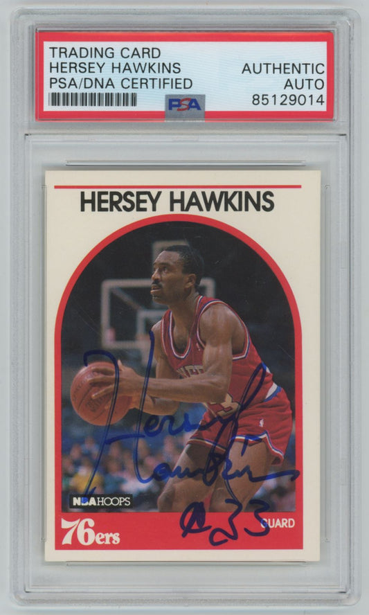 1989 NBA Hoops Hersey Hawkins Auto - PSA/DNA