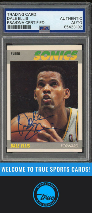 1987-88 Fleer #33 Dale Ellis ROOKIE Auto PSA Authentic QUANTITY AVAILABLE