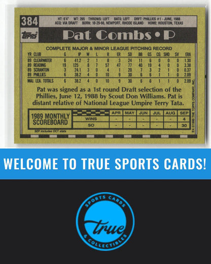 1990 Topps #384 Pat Combs Auto