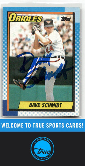 1990 Topps #497 Dave Schmidt Auto