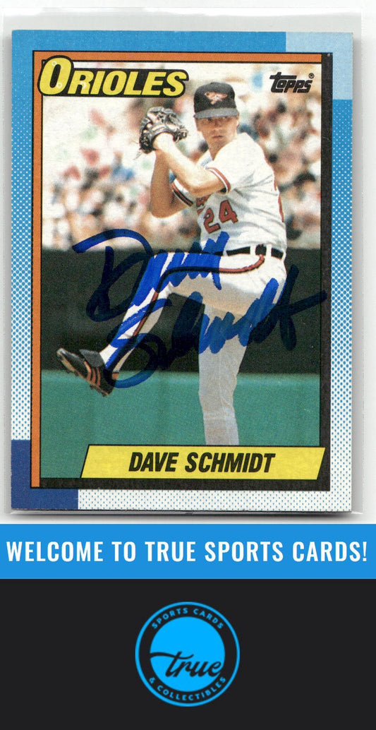1990 Topps #497 Dave Schmidt Auto