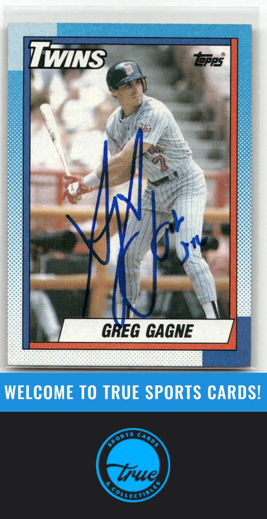 1990 Topps #448 Greg Gagne Auto