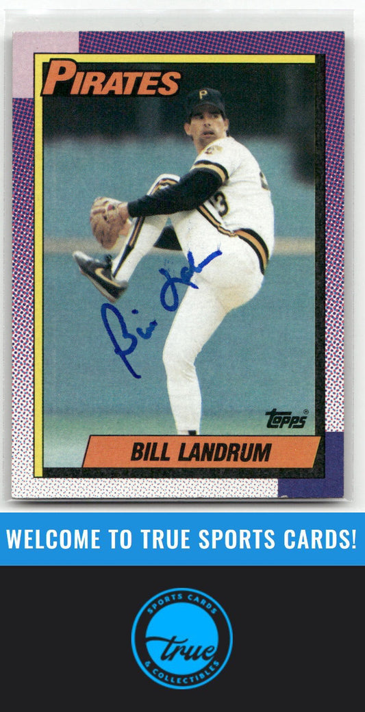 1990 Topps #425 Bill Landrum Auto