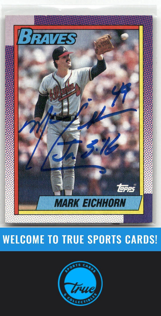 1990 Topps #513 Mark Eichhorn Auto