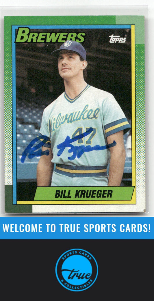 1990 Topps #518 Bill Krueger Auto