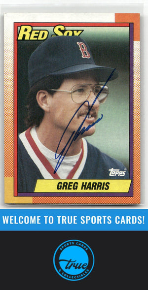 1990 Topps #529 Greg Harris Auto