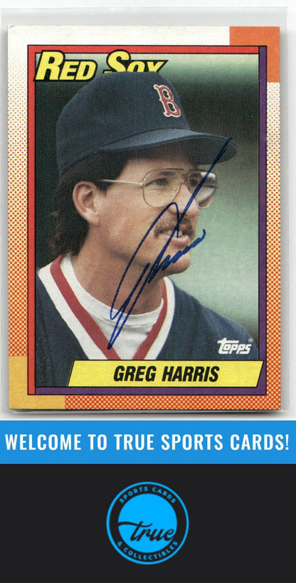 1990 Topps #529 Greg Harris Auto