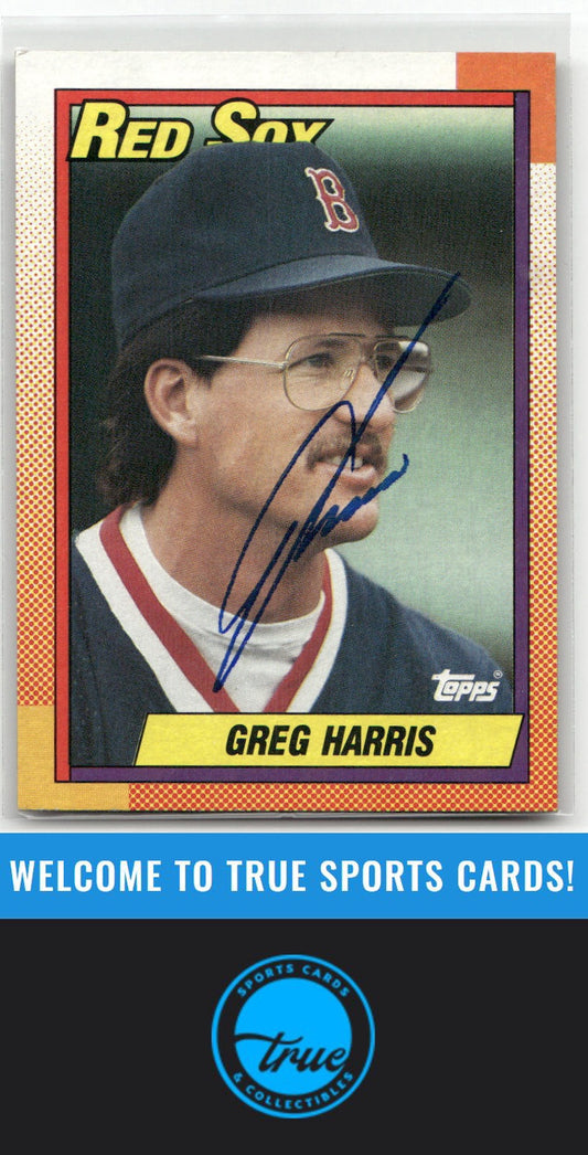 1990 Topps #529 Greg Harris Auto