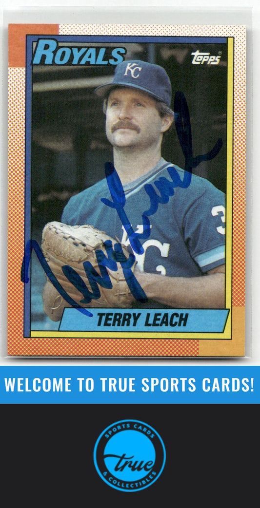 1990 Topps #508 Terry Leach Auto