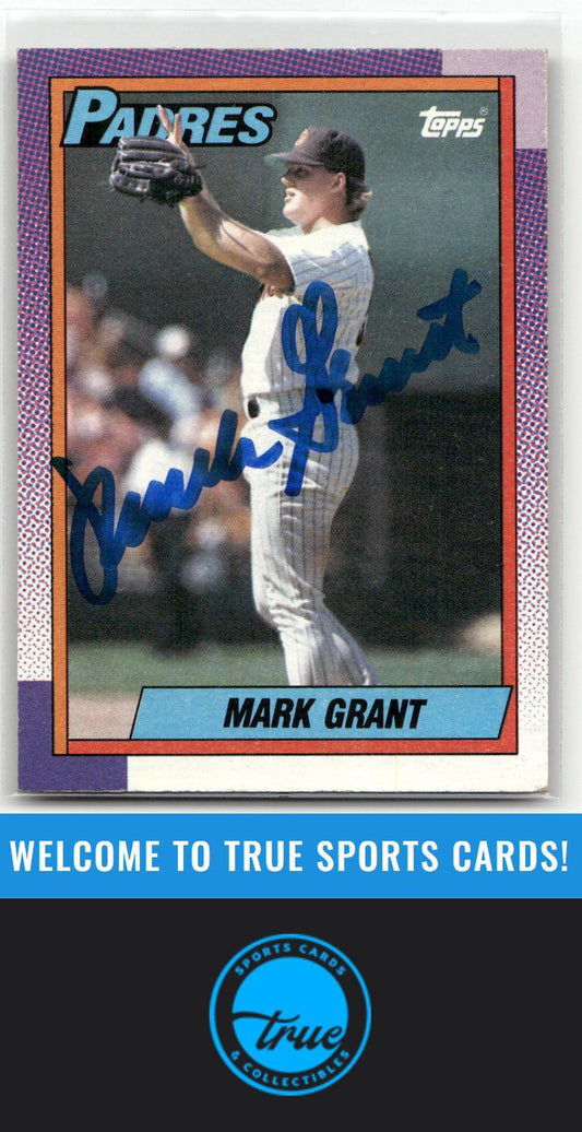 1990 Topps #537 Mark Grant Auto