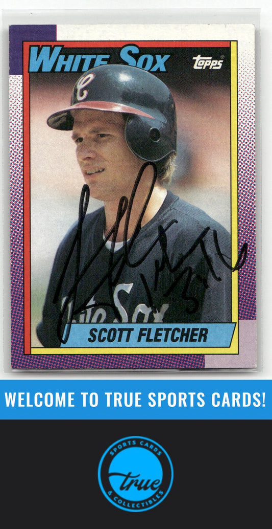 1990 Topps #565 Scott Fletcher Auto