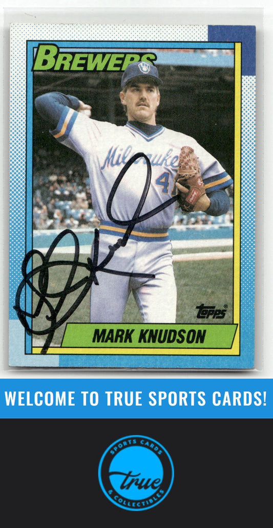 1990 Topps #566 Mark Knudson Auto