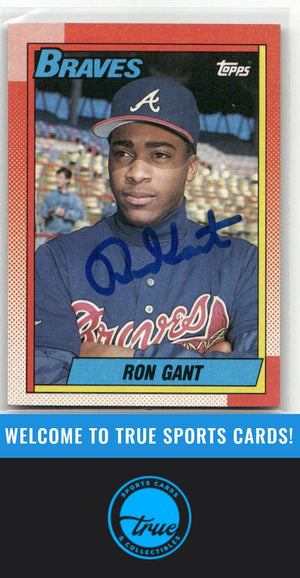 1990 Topps #567 Ron Gant Auto