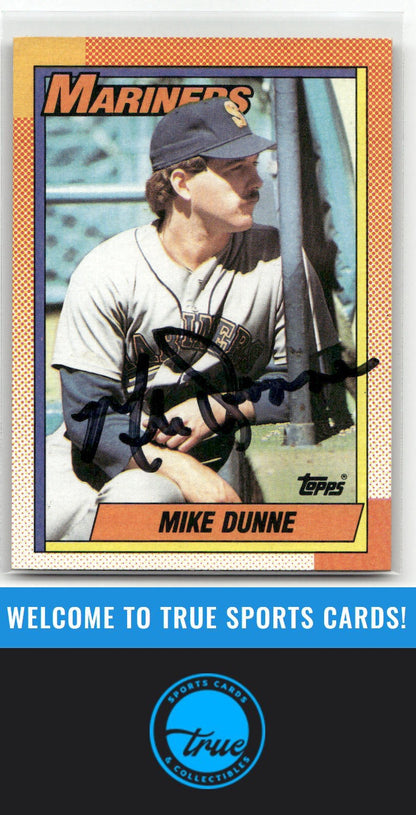 1990 Topps #522 Mike Dunne Auto
