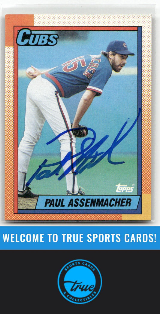 1990 Topps #644 Paul Assenmacher Auto