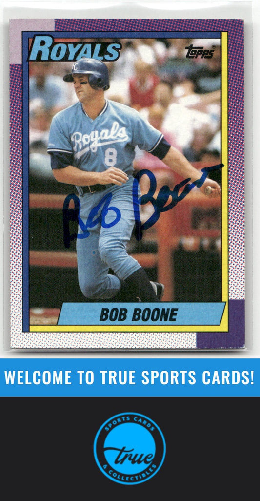 1990 Topps #671 Bob Boone Auto