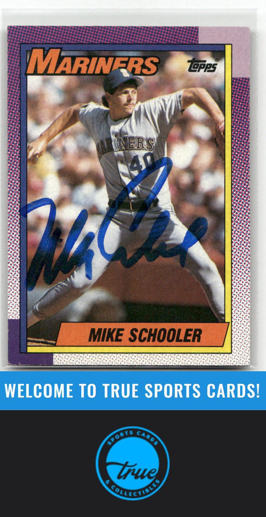 1990 Topps #681 Mike Schooler Auto