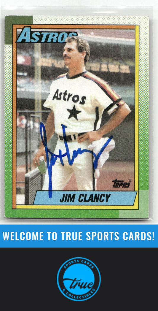 1990 Topps #648 Jim Clancy Auto