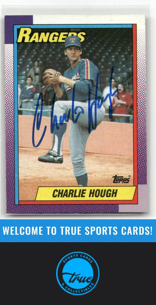1990 Topps #735 Charlie Hough Auto