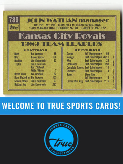 1990 Topps #789 John Wathan Auto