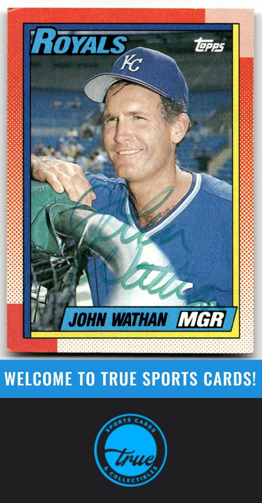 1990 Topps #789 John Wathan Auto