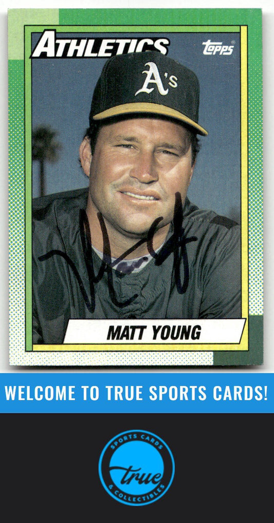 1990 Topps #501 Matt Young Auto