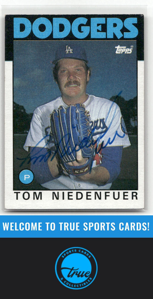 1986 Topps #56 Tom Niedenfuer Auto