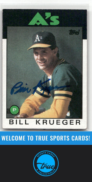 1986 Topps #58 Bill Krueger Auto