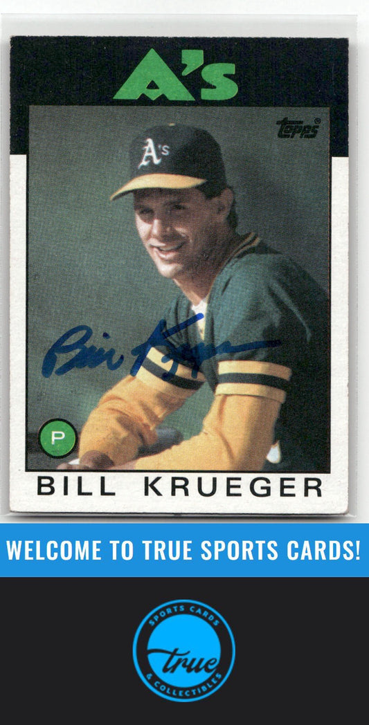 1986 Topps #58 Bill Krueger Auto