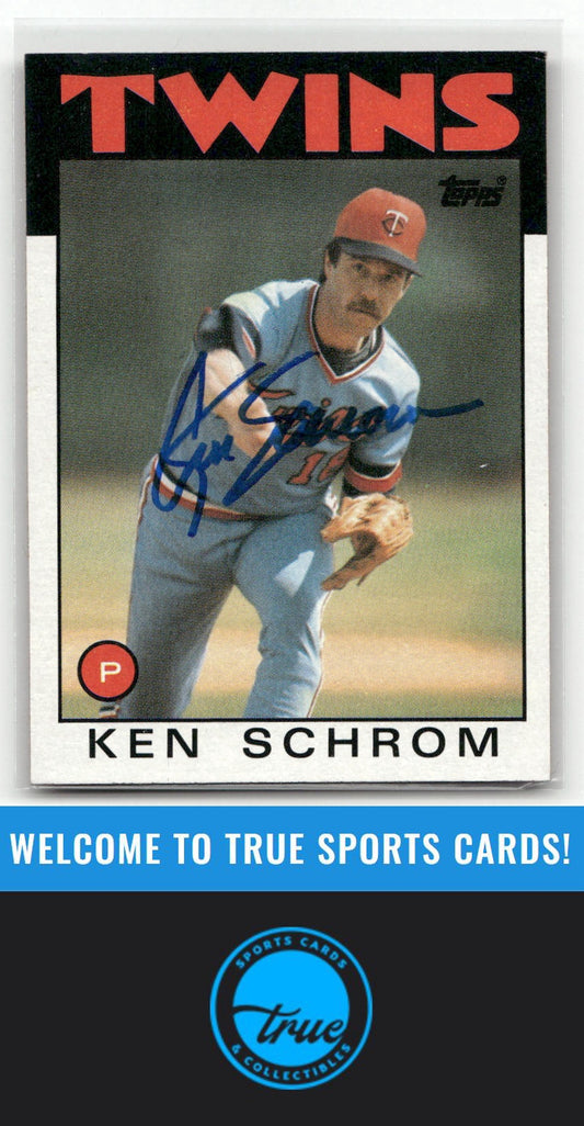 1986 Topps #71 Ken Schrom Auto