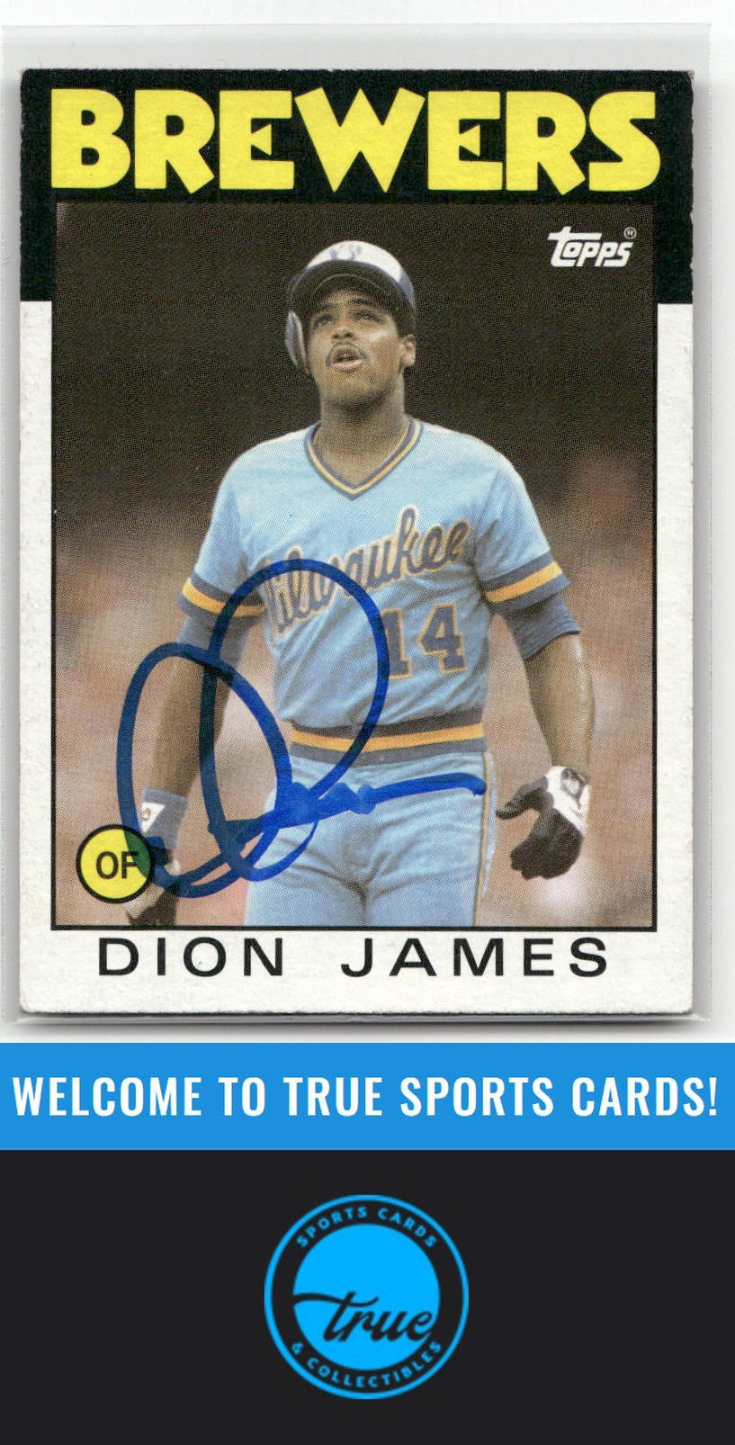 1986 Topps #76 Dion James Auto