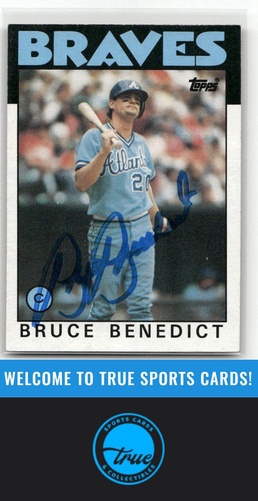 1986 Topps #78 Bruce Benedict Auto