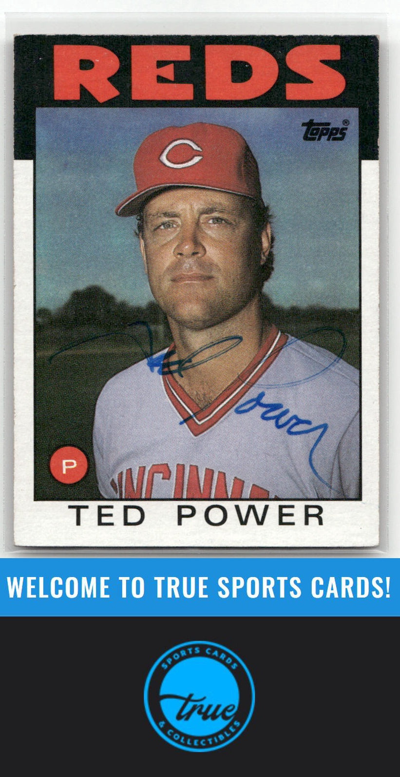 1986 Topps #108 Ted Power Auto