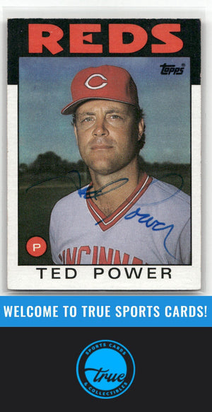 1986 Topps #108 Ted Power Auto